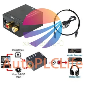 Optischer Koaxial Toslink Digital zu Analog Audio Konverter Adapter Cinch L/R 3,5 mm - Bild 1 von 5