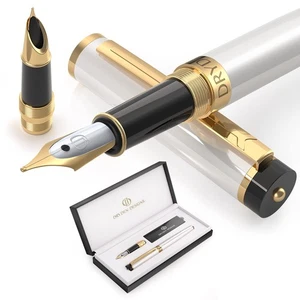 Fountain Pen - Medium Nib and Fine Nib | Includes Luxury Box, 6 Ink Cartridge... - Bild 1 von 9