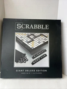 Winning Solution Scrabble Giant Deluxe Wooden Edition Rotating Board Game 23.5" - Picture 1 of 5