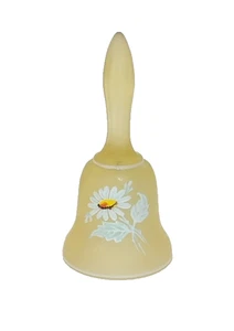 Westmoreland Yellow Daisy Satin Glass Bell - Picture 1 of 2