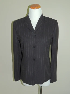 BLAZER MUJER CASUAL ESQUINA ANEXO NEGRO RAYAS 3 BOTONES MEZCLA ACETATO 2P Foto 1 de 4
