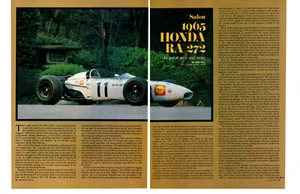 Honda RA 272 1965 Forumla 1 coche de carreras ~ artículo original de 7 páginas / anuncio - Imagen 1 de 1