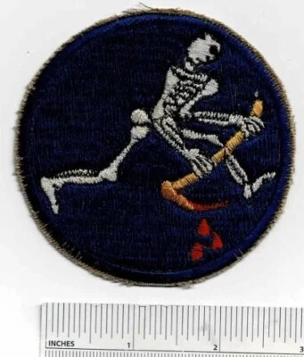 WW2 FEAR The Grim REAPERS 13th Bombardment Bomb Squadron WWII USAAF Patch - Image 1 of 2