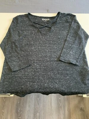 Mudd Mujer’s Top Talla Pequeña Manga 3/4 Camisas Prendas para el torso Negro Ropa Camisa Foto 1 de 3