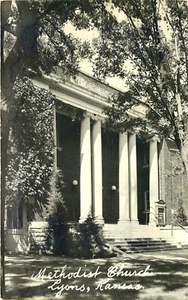 LYONS, KANSAS, METHODIST CHURCH, RPPC, VINTAGE POSTKARTE - Bild 1 von 2