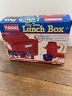 1987 Vintage Playskool Berchet 3 Piece Lunch Box Set Thermos With Lid Red