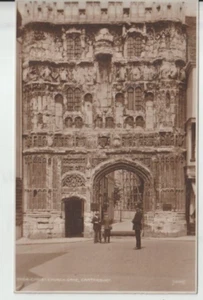 CANTERBURY, KENT - CHRIST CHURCH GATE B&W POSTCARD + - Picture 1 of 2