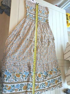 Zesica Floral Print Maxi Dress Boho Hippie Peasant Strapless Women Size XL - Picture 1 of 6
