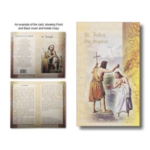 Saint John the Baptist Biography Card 80 x 135mm Folded, Gold Foiled - Imagen 1 de 1