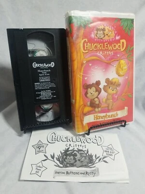 Chucklewood Critters: Honeybunch VHS Buttons & Rusty w/ RARE Promo Insert - Image 1 of 2