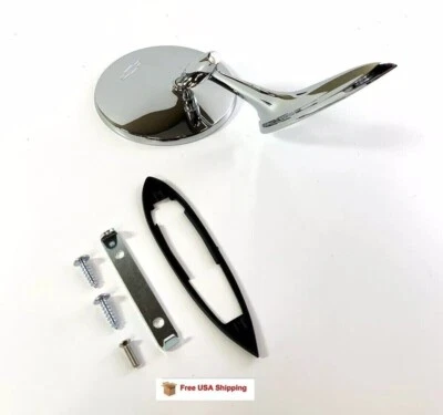 Espejo retrovisor en lágrima redondo con pajarita Chevy II Nova 1963-1965 se adapta a varios modelos de GM Foto 1 de 4