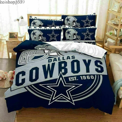 Dallas Cowboys Football Comforter Cover Bedding Set 3PCS Duvet Cover Pillowcases Cover