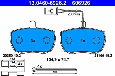 Juego de pastillas de freno de disco ATE para LAND ROVER Discovery I Range Rover RTC4518 Foto 1 de 2