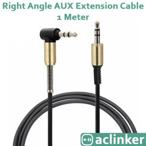 ACL 1.5 Meter 90 degree right angle 3.5mm Auxiliary Audio Jack to Jack Cable - Picture 1 of 10