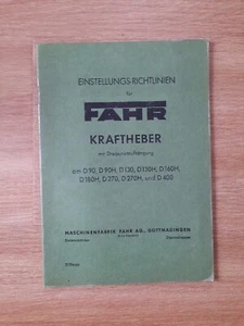 Fahr Dieselschlepper D90 D130 D 400 Kraftheber Dreipunktaufhängung Original 1953 - Bild 1 von 8