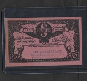 1920er Murray Harbor, PEI Prince Edward Island Lea & MacFarlane 25c Note/Script B - Bild 1 von 2