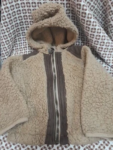 Chaqueta Sherpa Marrón Pistacho Niños/Niñas Talla 2T Sudadera con Capucha con Cremallera - Imagen 1 de 7