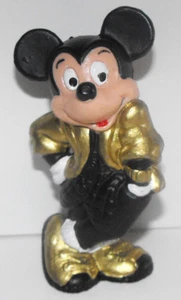 Disco Mickey Mouse Gold Plastic 3 inch Plastic Figurine DMMF161 - Picture 1 of 2