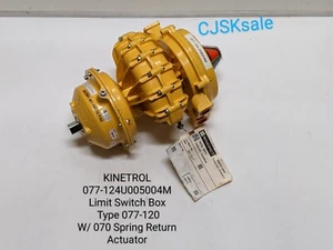 KINETROL 077-124U005004M Limit Switch Box w/ 070 Spring Return Actuator NEW - Picture 1 of 21