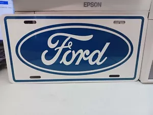 Ford Custom License Plate - Custom Car metal Tag - Blue Outline - Picture 1 of 2