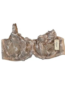 Soma Intimates Lace Unlined Bra Women's Size 42C Nude Floral Mesh Lingerie NWT - Picture 1 of 5