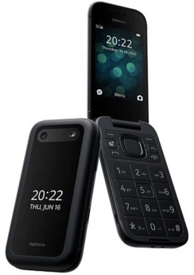 NOKIA 2660 Flip TA-1474 DS 2,8 Zoll Dual Sim Klapphandy mit Große Tasten Schwarz - Bild 1 von 4