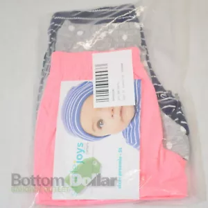 Simple Joys By Carter's Girl's 3-Pack Knit Shorts Pink/Gray Dot/Navy Stripe (2T) - Picture 1 of 3