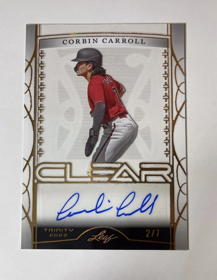 2022 Leaf Trinity Clear Auto Gold Spectrum CORBIN CARROLL 2/7 #CA-CC1 - Image 1 of 2