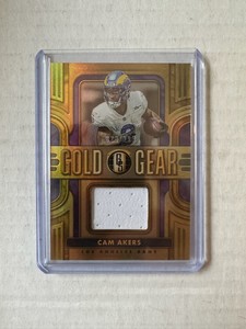 Cam Akers 2023 Panini Gold Standard Gold Gear Patch Card #GG-CA 28/299 Rams