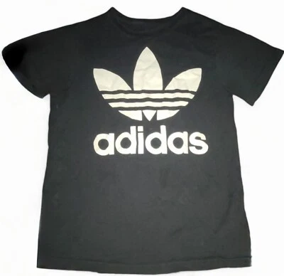 Adidas Performance Tee T-Shirt Kids Large Black White Size Large - Image 1 of 4