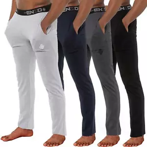 Enzo Para Hombre Pantalones de Salón Pijama Ropa de Noche Pantalones Lisos Gimnasio Inferiores Informales - Imagen 1 de 36