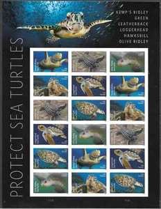 Briefmarken Meeresschildkröten 2024 schützen - SC#5870c - ungezähnter Orat - ohne Stanzung - 18/Set - Bild 1 von 2