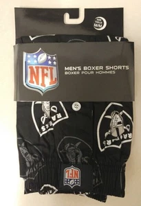 Raiders Boxer Shorts! Authentic NFL Apparel! 100 % Cotton! Size Medium (32"-34") - Picture 1 of 5