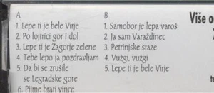 SREDNJA HRVATSKA 1 MC Izvorne Hrvatske Ethno Zagorje Kroatien Croatia Samobor - Bild 1 von 1