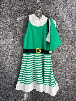 Vestido Suéter Derek Corazón Navidad Para Mujer Grande Rayas Sin Mangas Vestido Elfo Foto 1 de 4