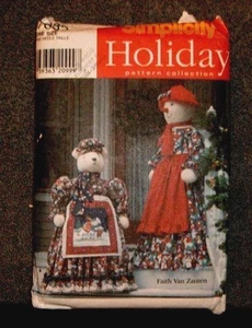 Simplicity Pattern 7882 Holiday 55"" dama de nieve y oso polar de 40"" con ropa - nuevo - Imagen 1 de 4