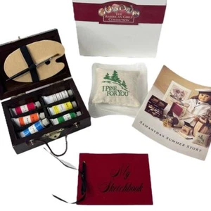 VTG American Girl SAMANTHA SUMMER AMUSEMENTS Paint Brush Palette Sketch Book Box - Picture 1 of 9