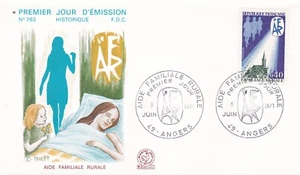 France 1971 FDC Aid Family Radios Country yt - Picture 1 of 1