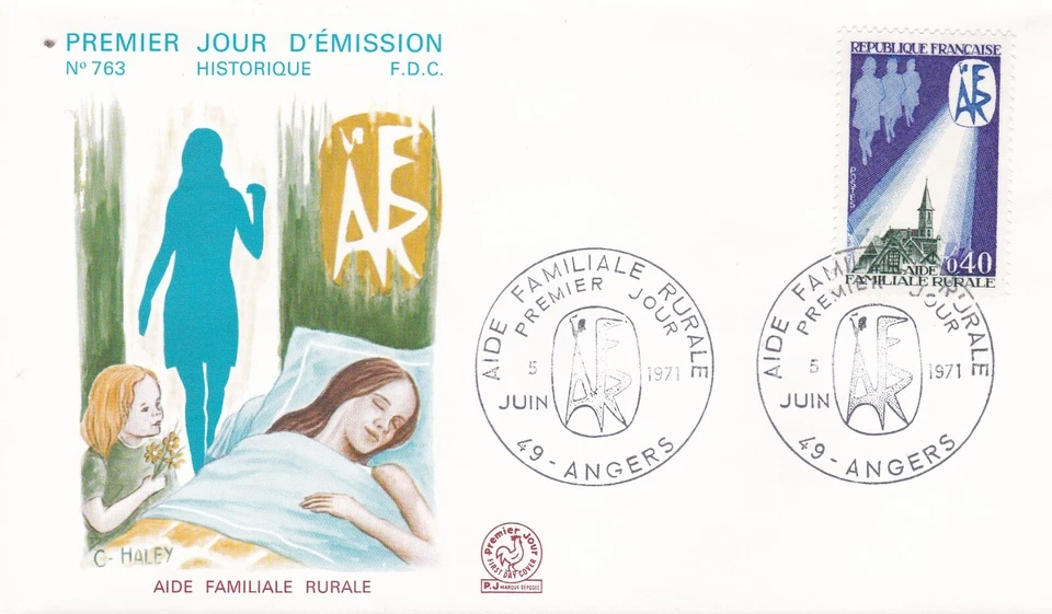 France 1971 FDC Aid Family Radios Country yt - Image 1 of 1