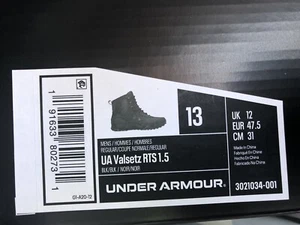 Under Armour  UA Valsetz Tactical RTS 1.5 Boots Mens SZ US 13 Black 3021034 New - Picture 1 of 5