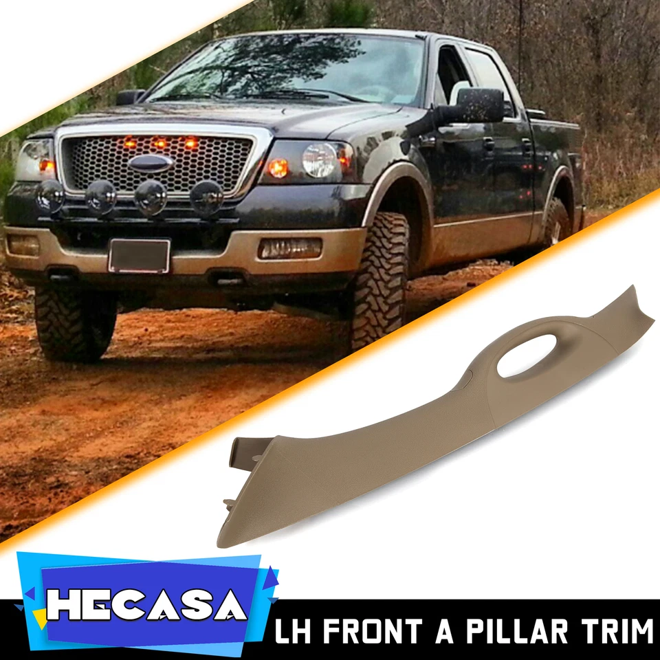 RH Passenger Side Front a Pillar Trim Tan Handle for 2004-2008 Ford F150 F-150