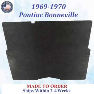 NUEVO 1969-1970 Pontiac Bonneville CAPUCHA AISLAMIENTO GRIS/NEGRO REM #BON-HIN-115 Foto 1 de 3