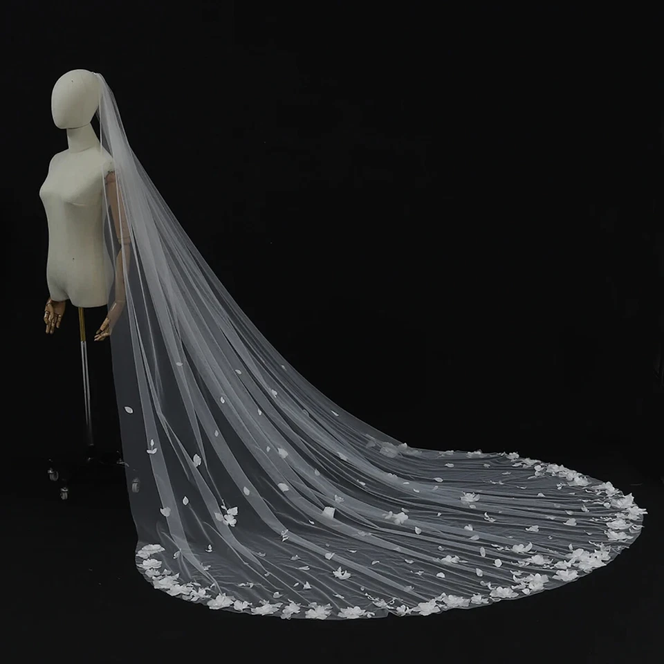 Brautschleier Kurz Mit Kamm 1-lagig Bogen Hochzeit Schleier Weiß Ivory 2M 3M - Bild 1 von 4