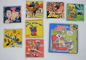 Lotto 8 pellicole Super8 Zorro Stanlio/Ollio Franco/Ciccio e altri-22L - Foto 1 di 11