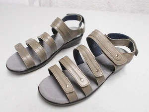 Propet WSX003L Sandalias ajustables de cuero gris aurora gris aurora para mujer talla 7 4E - Imagen 1 de 12
