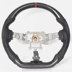 1X Real Carbon Fiber Sport Leather Steering Wheel Fit Mazda RX-8 RX8 08-10 New - Bild 1 von 8