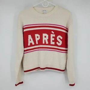 Nordstrom Kids' Jacquard Pattern Crewneck Sweater In Ivory Egret Apres XL - Picture 1 of 8