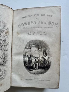 Charles Dickens DOMBEY & SON 1st Ed 1848 HK Browne Illustrations Leather Bound - Picture 1 of 17