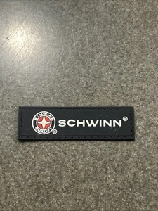 Schwinn Bicycle Logo Sew On Patch Rubber 7/8” X 2 3/4” - Picture 1 of 4