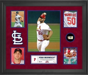 A. Wainwright STL Cardinals Framed Collage w/ Piece of Game-Used Ball - Fanatics - Picture 1 of 1